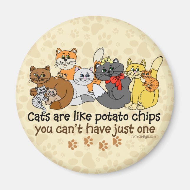 Cats are like potato chips magnet (Front)