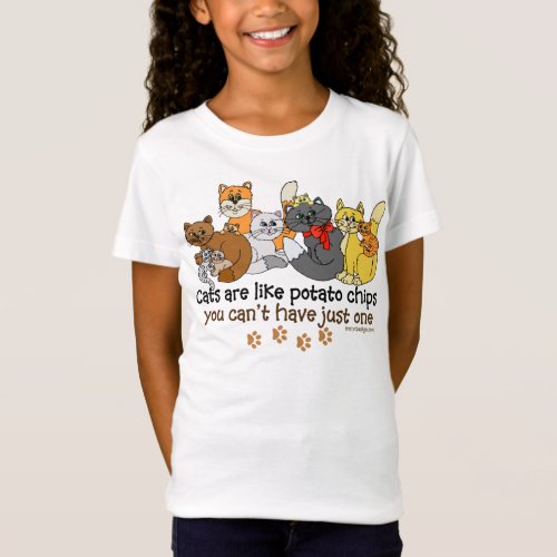 Cats are like potato chips T_Shirt