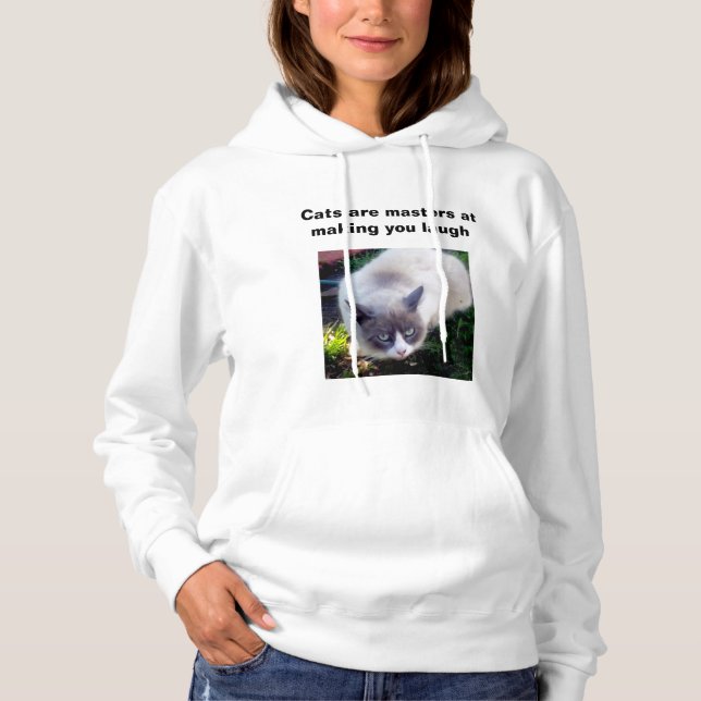 Cats Are Masters At Making You Laugh Hoodie (Front)