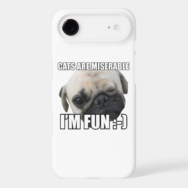 CATS ARE MISERABLE I'M FUN :-) MEME IPHONE CASE (Back)