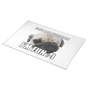 CATS ARE MISERABLE I'M FUN :-) MEME PLACEMAT