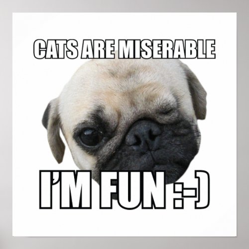 CATS ARE MISERABLE IM FUN _ MEME POSTER