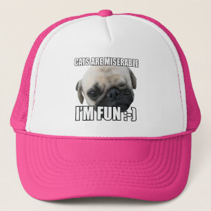 CATS ARE MISERABLE I'M FUN :-) MEME TRUCKER HAT