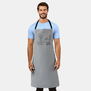 Cats are my favorite people apron