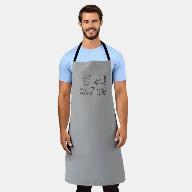 Cats are my favorite people apron (Worn)