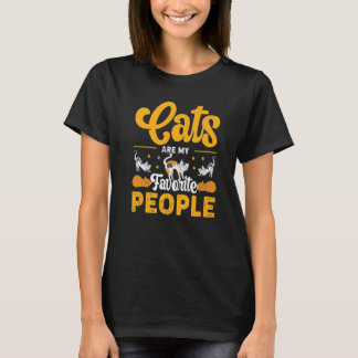 Cats Are My Favorite People Kitty Cat T-Shirt