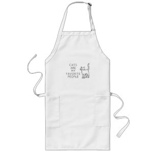 Cats are my favorite people long apron