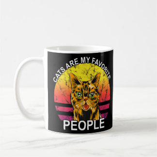 Cats Are My Favorite People Sarcastic And Ironic C Coffee Mug