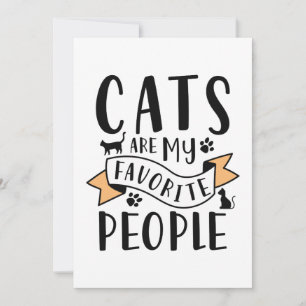 Cats Are My Favorite People Thank You Card