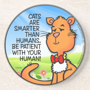 Cats Are Smarter Sandstone Coaster
