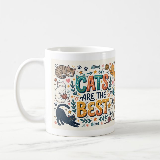 Cats Are the Best Coffee Mug (Left)