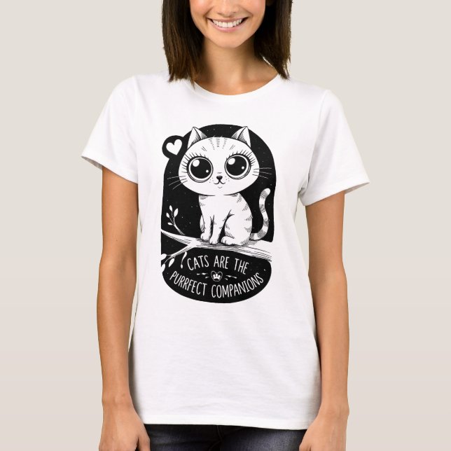 Cats Are The Purrfect Companions T-Shirt (Front)