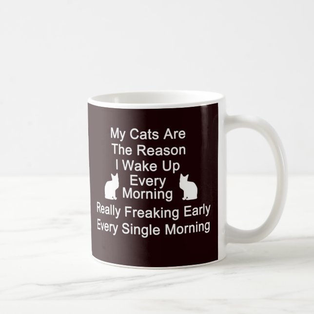 Cats Are The Reason Coffee Mug-Black Mug (Right)