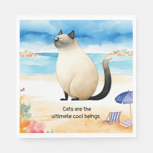  Cats are the ultimate cool beings Napkins (Front)
