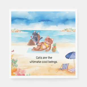 Cats are the ultimate cool beings Napkins