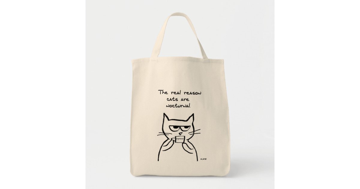 Cats Are Up All Night Funny Cat Market Tote Zazzle Com
