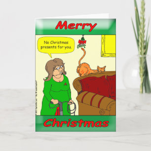 Cats are very independent. holiday card