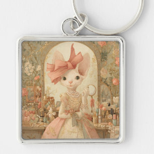 Cats – Art Portrait of Victorian Cat - MIss Olive Keychain