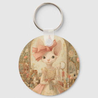 Cats – Art Portrait of Victorian Cat - MIss Olive Keychain