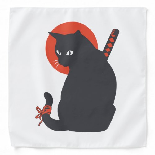 Cats as Warrior Samurai _ Choose background color Bandana
