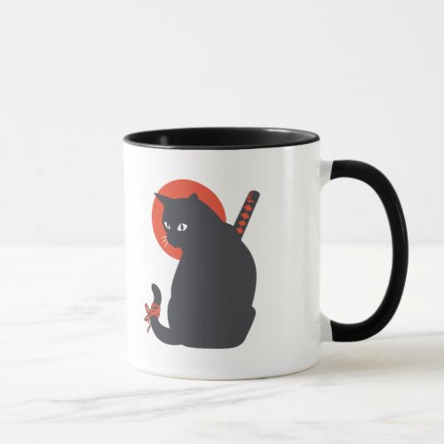 Cats as Warrior Samurai _ Choose background color Mug