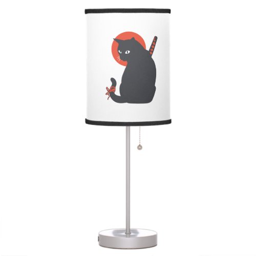 Cats as Warrior Samurai _ Choose background color Table Lamp