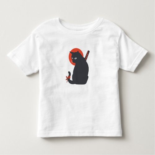 Cats as Warrior Samurai _ Choose background color Toddler T_shirt