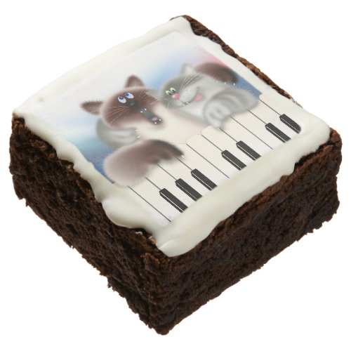 Cats at Piano Chocolate Brownie