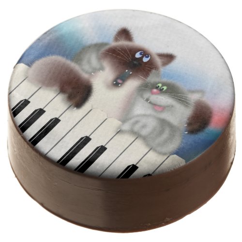 Cats at Piano Chocolate Covered Oreo