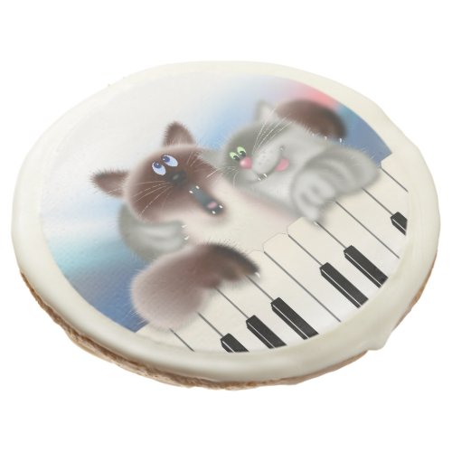 Cats at Piano Sugar Cookie