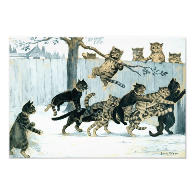 Cats at Play by Louis Wain Photo Print (Front)
