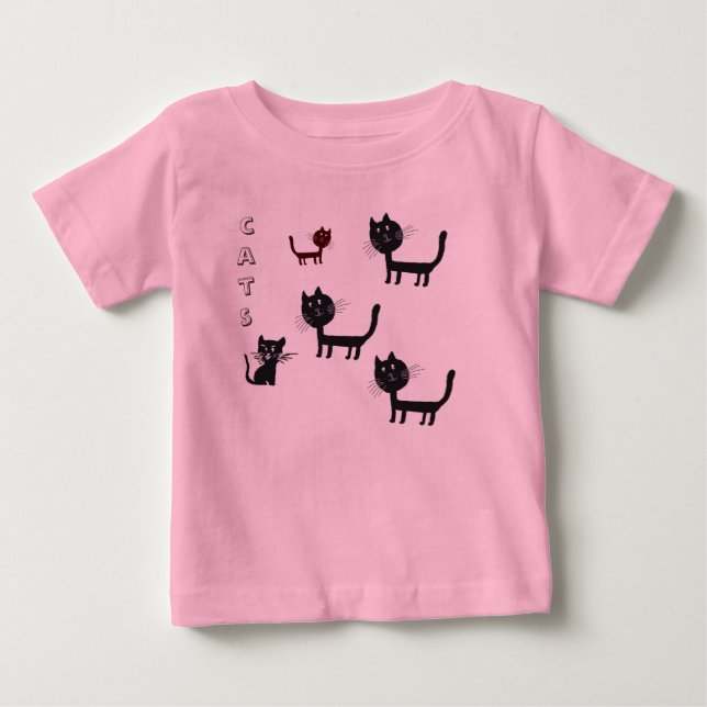 CATS Baby Tutu Bodysuit, Pink Baby T-Shirt (Front)