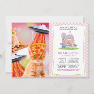 Cats, bacons and ufos invitation