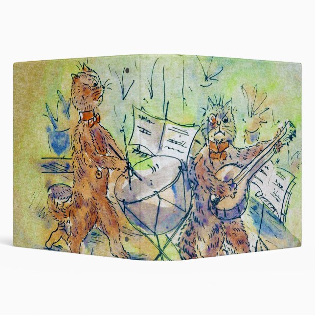 Cats Band, Louis Wain 3 Ring Binder (Background)