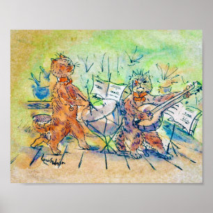 Cats Band, Louis Wain Poster