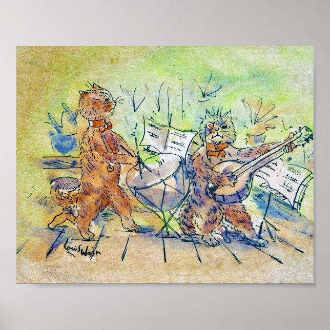 Cats Band, Louis Wain Poster (Front)