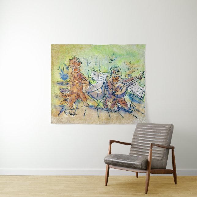 Cats Band, Louis Wain Tapestry (In Situ (Horizontal))