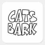 Cats Bark Square Sticker