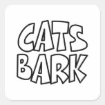 Cats Bark Square Sticker