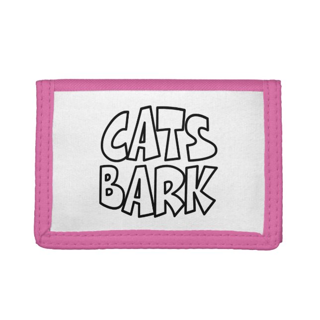 Cats Bark Trifold Wallet (Front)