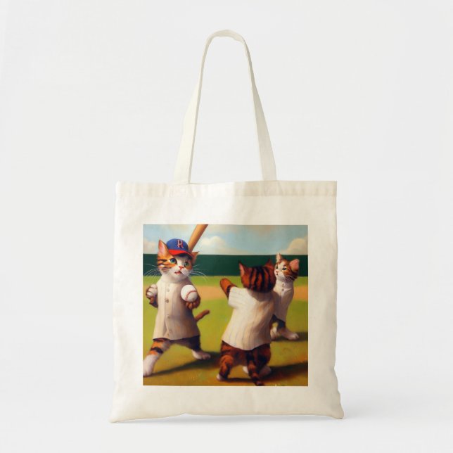 Cats Baseball Tote Bag (Front)