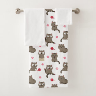 Cats Bath Towel Set