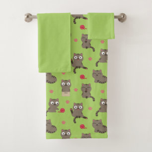 Cats Bath Towel Set