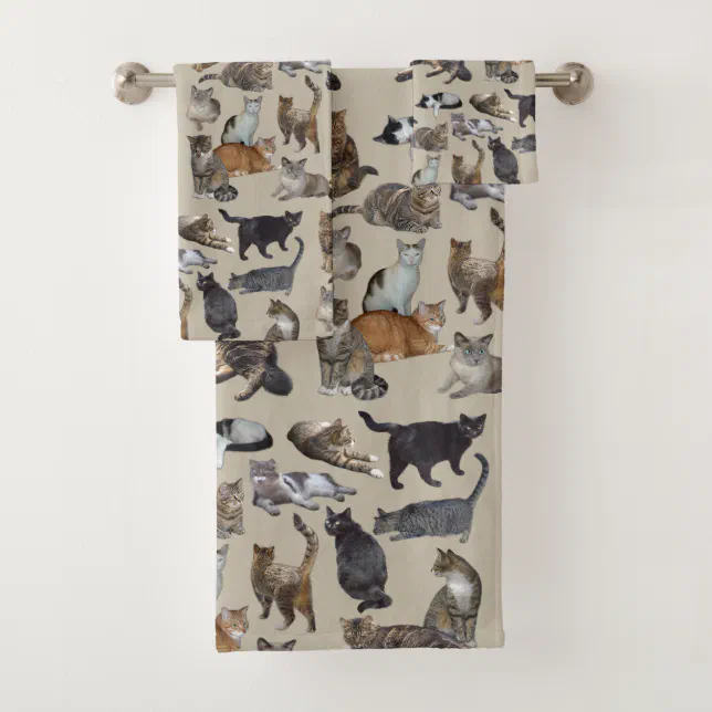 Cats Bath Towel Set Zazzle