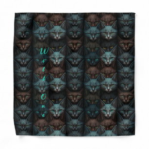 Cats Beautiful Dark Custom lovers Personalize Bandana