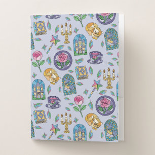 Cats Beauty and the Beast Book Girl Pocket Folder