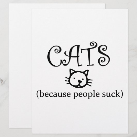Cats because people suck (Front/Back)