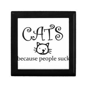 Cats because people suck jewelry box