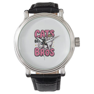 Cats Before Bros Vintage Cat Crown Shirt Design_1 Watch