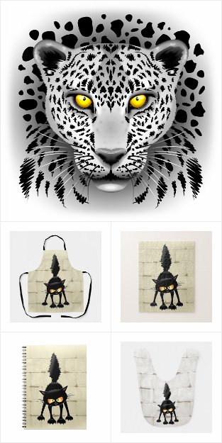 Cats, Big Cats & Kitties - Designs © BluedarkArt 